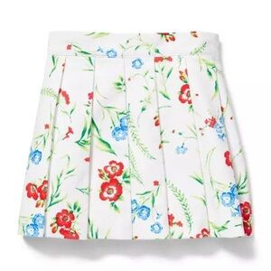 Janie and Jack Wildflower Print Floral Pique Pleated Skirt